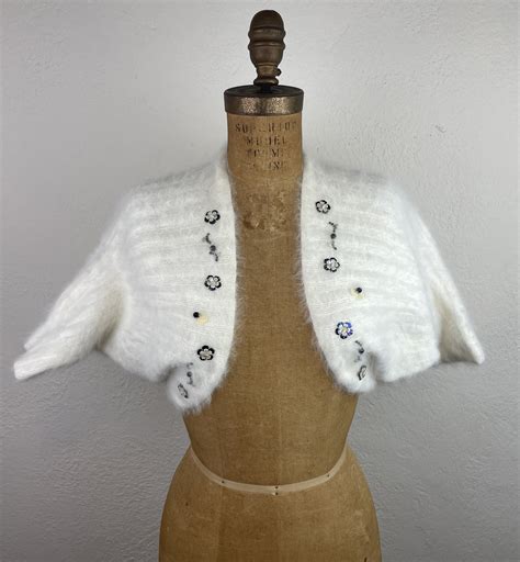 White Angora Shrug .